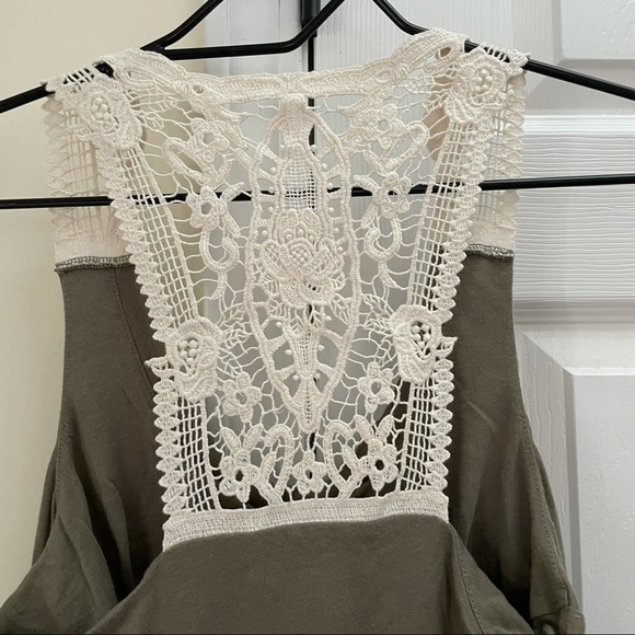 Banana Republic Olive/Crochet Top - Picture 3 of 3